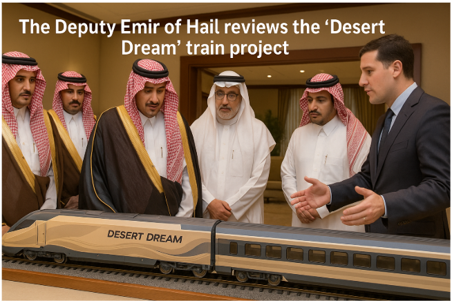 The Deputy Emir of Hail Reviews the "Desert Dream" Train Project: A Vision in Motion Across the Saudi Sands